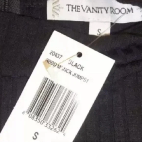 The Vanity Room Skinny Ribbed Jumpsuit Small Mock Neck Sleeveless Skinny Leg NWT - Picture 8 of 13